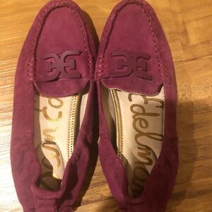 Sam Edelman Women's Plum Suede Loafers Size 6